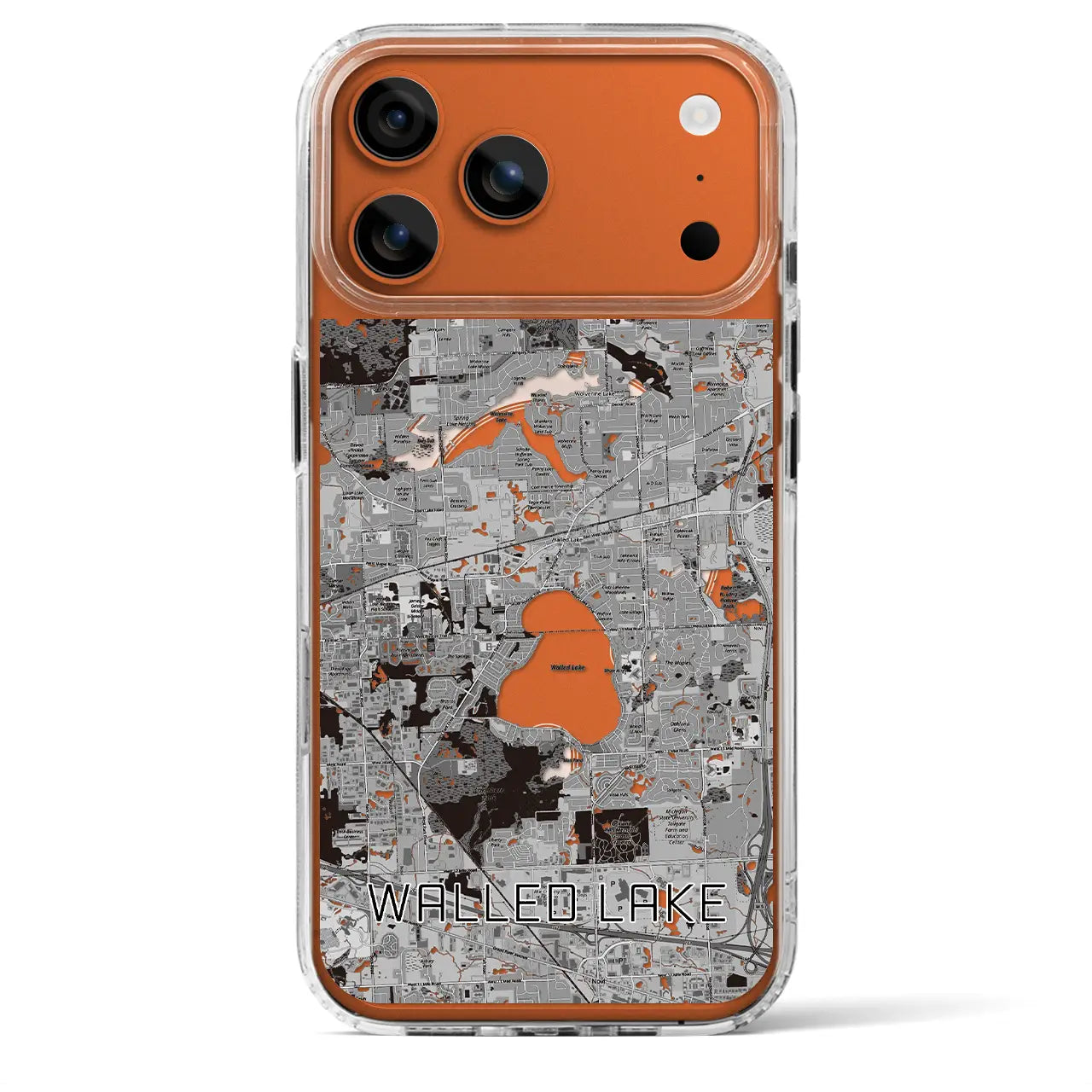 【ウォールドレイク(アメリカ)】地図柄iPhoneケース(MagSafeタイプ)