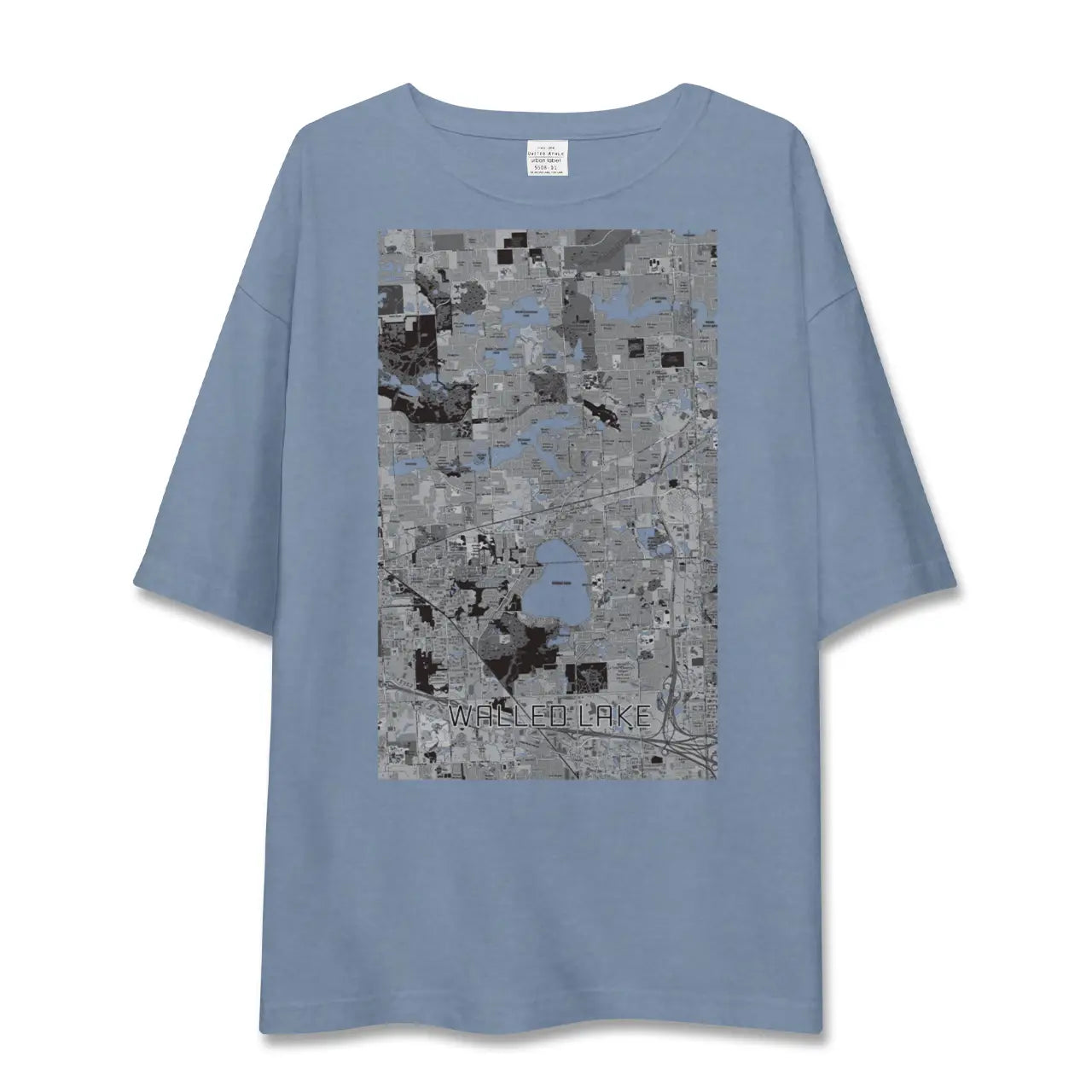 【ウォールドレイク(アメリカ)】地図柄ビッグシルエットTシャツ
