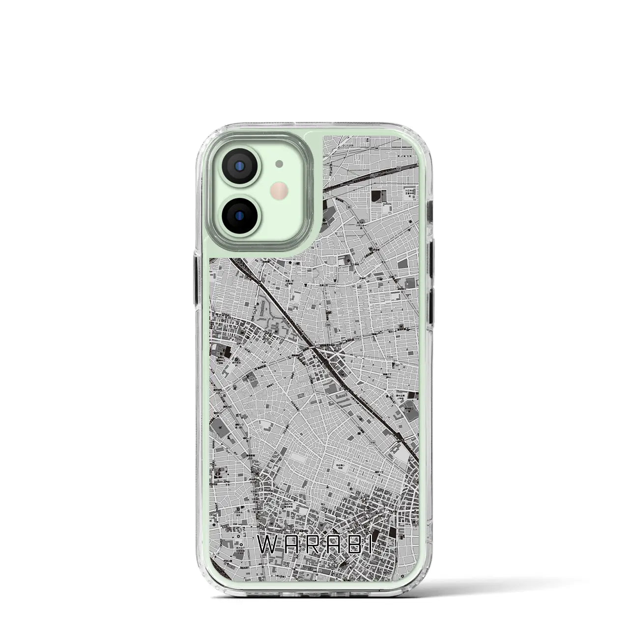 【蕨(埼玉県)】地図柄iPhoneケース(MagSafeタイプ)