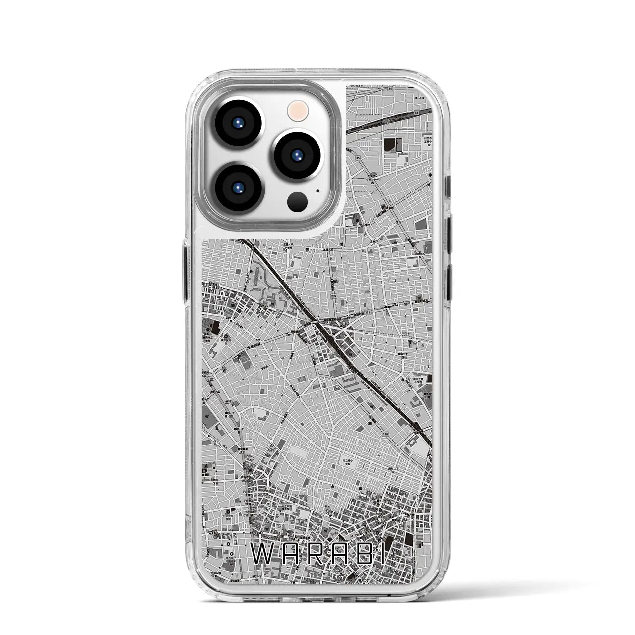 【蕨(埼玉県)】地図柄iPhoneケース(MagSafeタイプ)