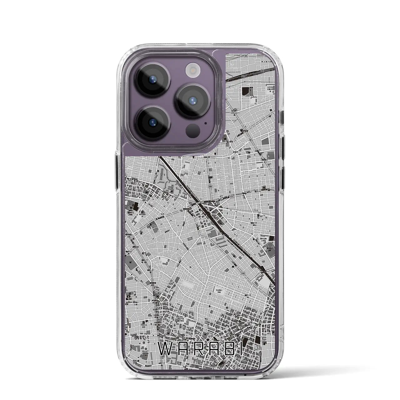 【蕨(埼玉県)】地図柄iPhoneケース(MagSafeタイプ)