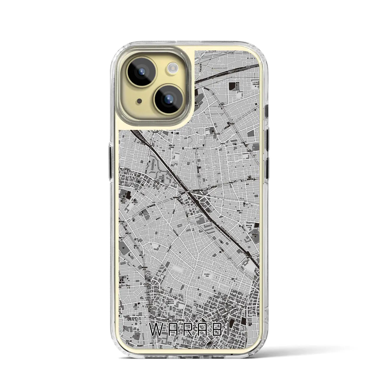 【蕨(埼玉県)】地図柄iPhoneケース(MagSafeタイプ)