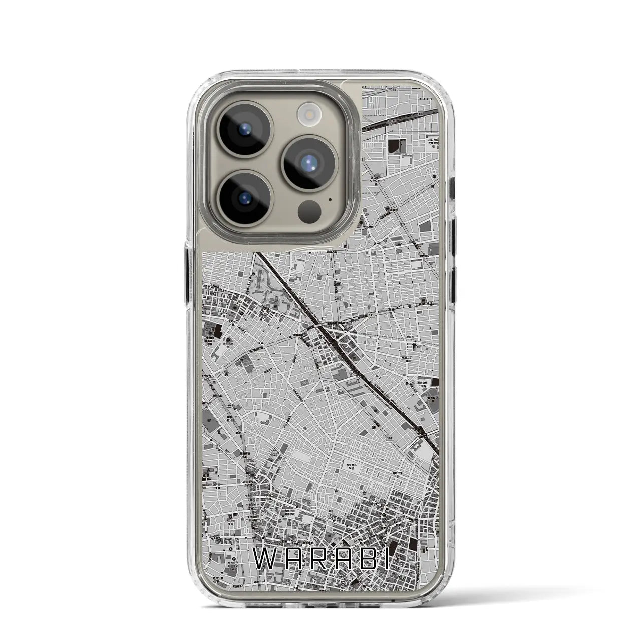 【蕨(埼玉県)】地図柄iPhoneケース(MagSafeタイプ)