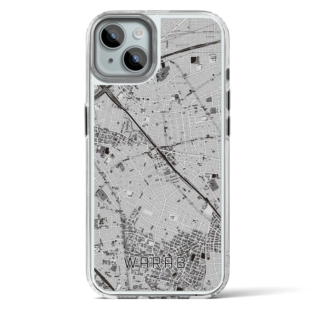 【蕨(埼玉県)】地図柄iPhoneケース(MagSafeタイプ)