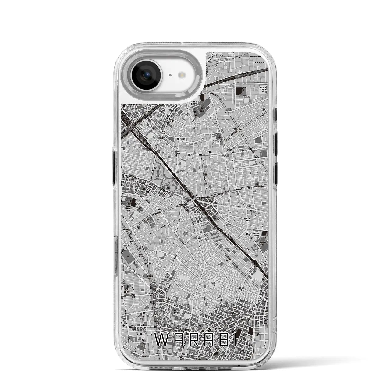 【蕨(埼玉県)】地図柄iPhoneケース(MagSafeタイプ)