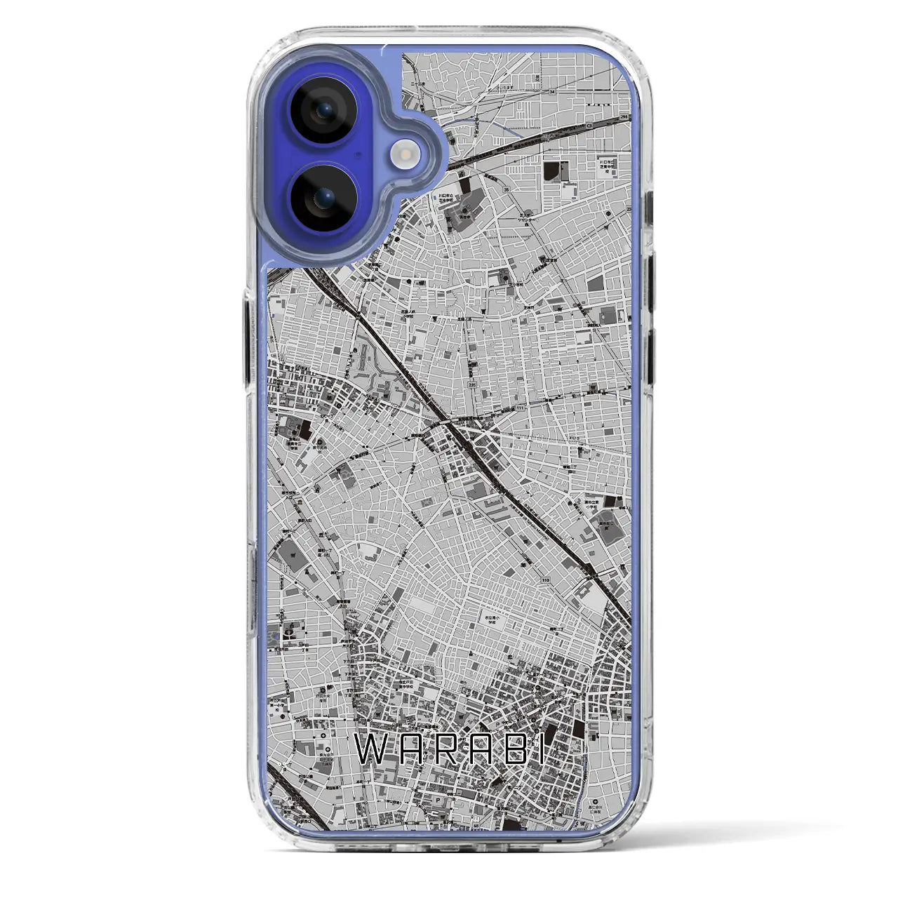 【蕨(埼玉県)】地図柄iPhoneケース(MagSafeタイプ)