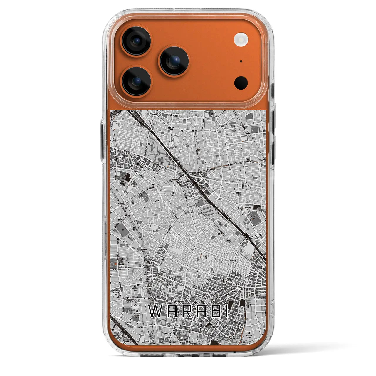 【蕨(埼玉県)】地図柄iPhoneケース(MagSafeタイプ)