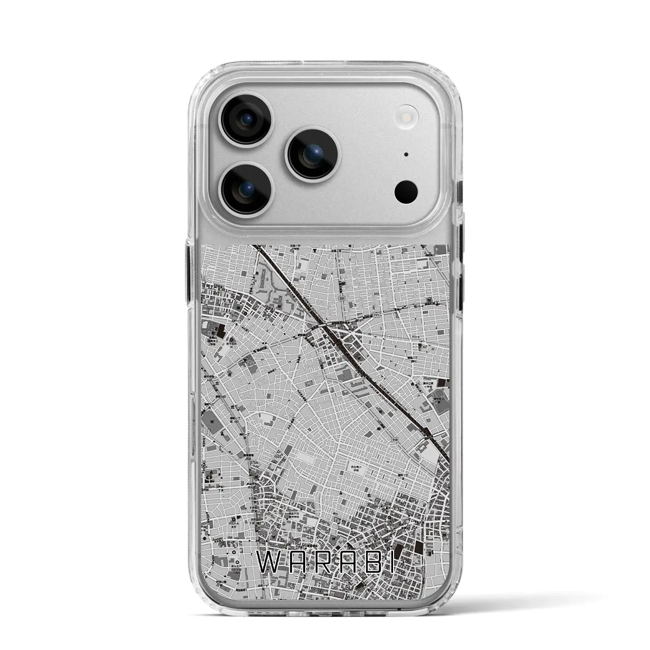 【蕨(埼玉県)】地図柄iPhoneケース(MagSafeタイプ)