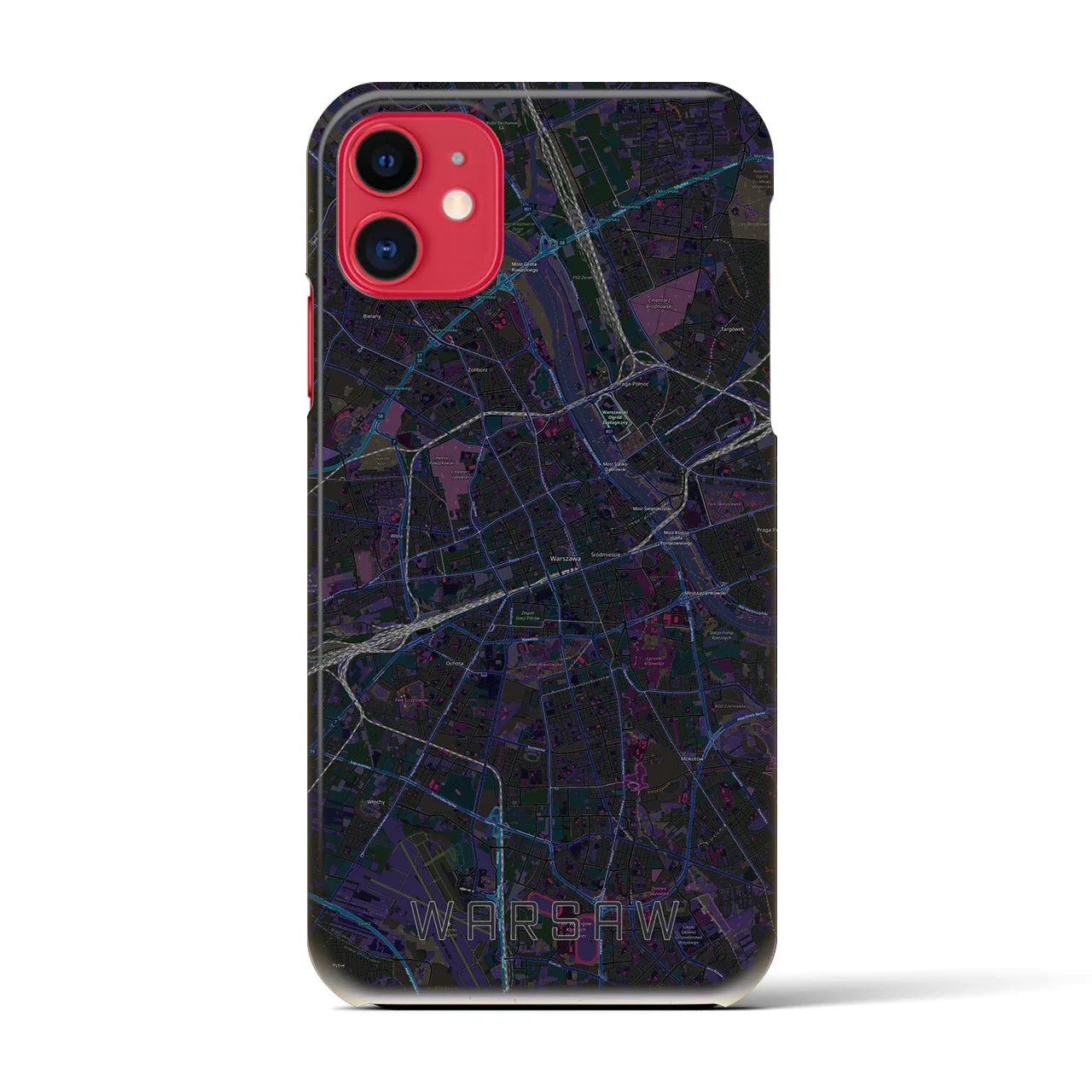 【ワルシャワ(ポーランド)】地図柄iPhoneケース(バックカバータイプ)