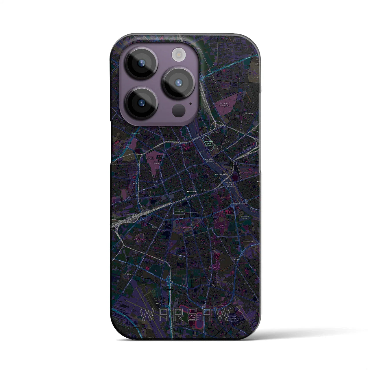 【ワルシャワ(ポーランド)】地図柄iPhoneケース(バックカバータイプ)