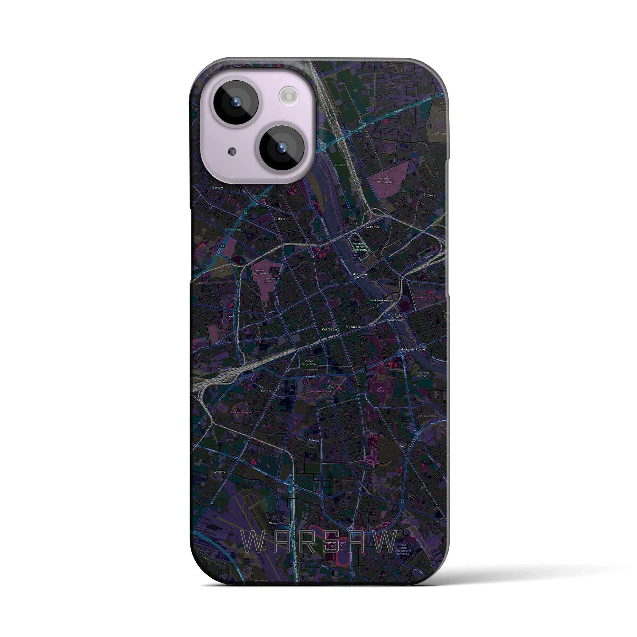 【ワルシャワ(ポーランド)】地図柄iPhoneケース(バックカバータイプ)