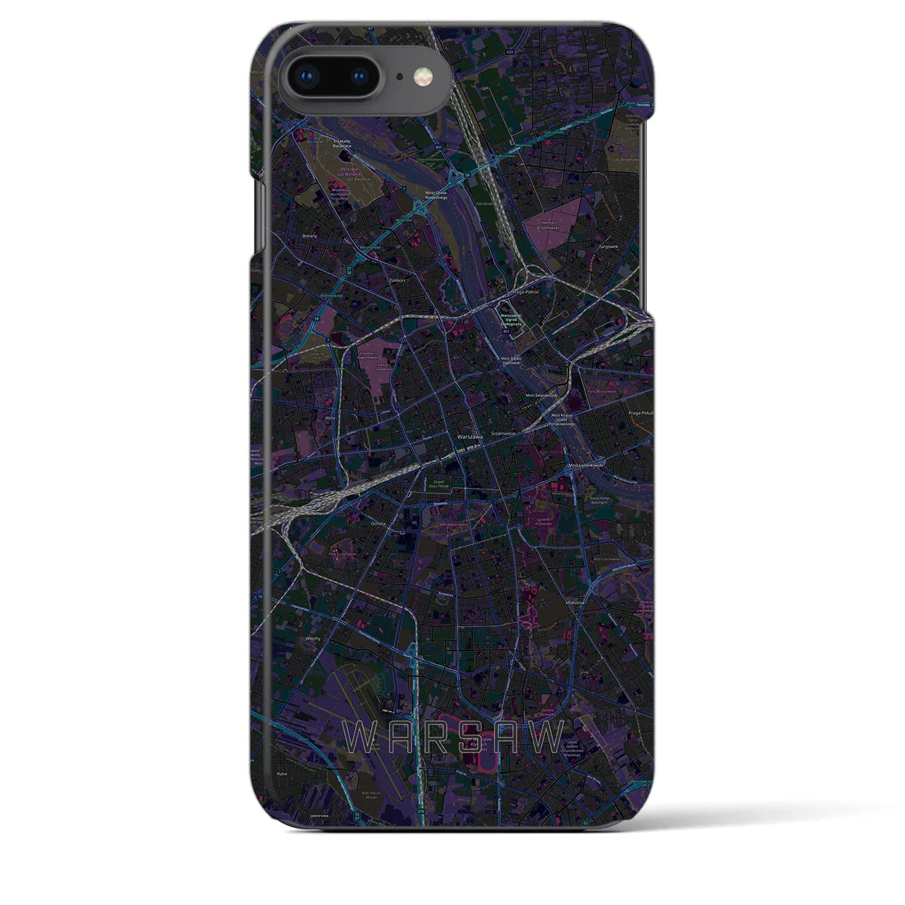 【ワルシャワ(ポーランド)】地図柄iPhoneケース(バックカバータイプ)