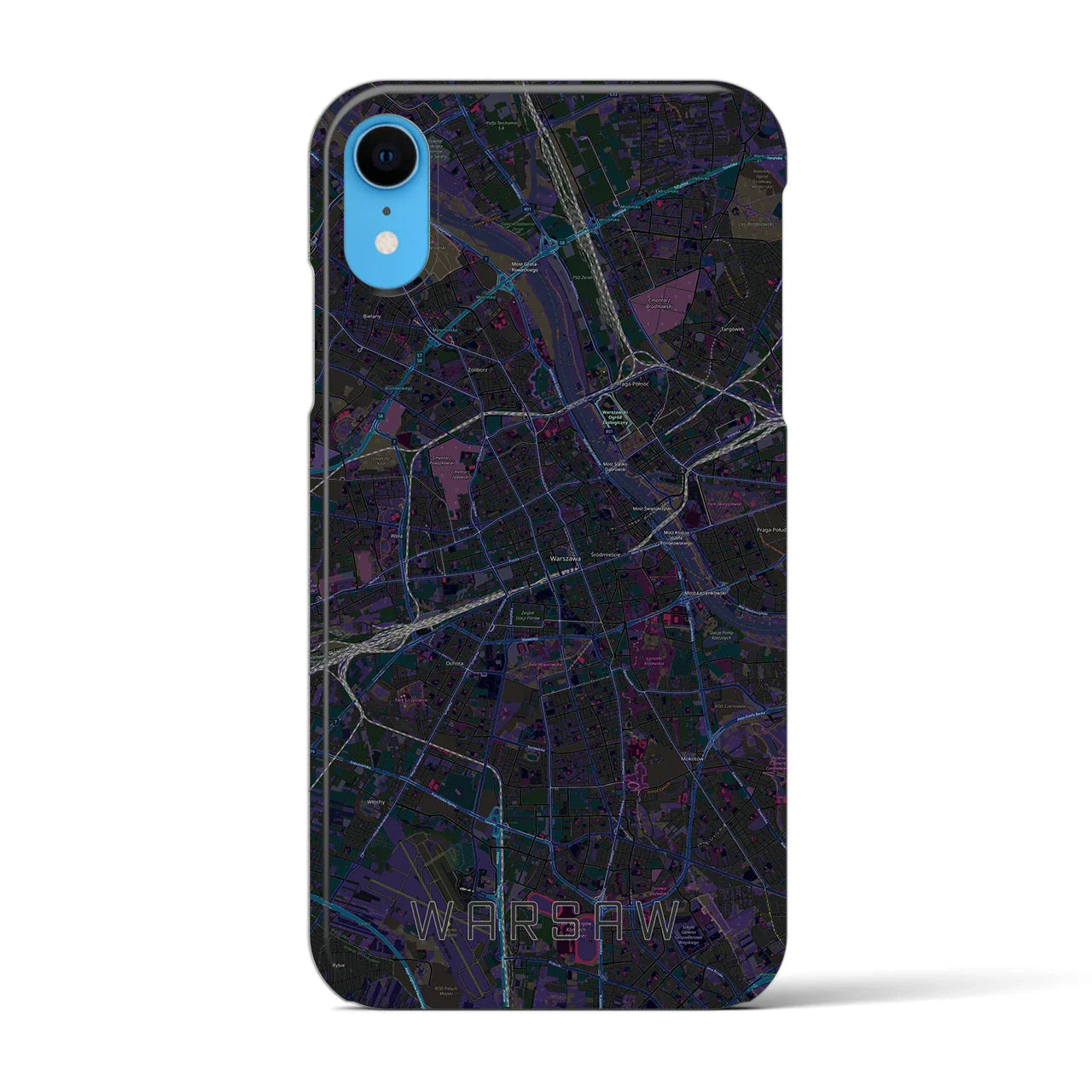【ワルシャワ(ポーランド)】地図柄iPhoneケース(バックカバータイプ)
