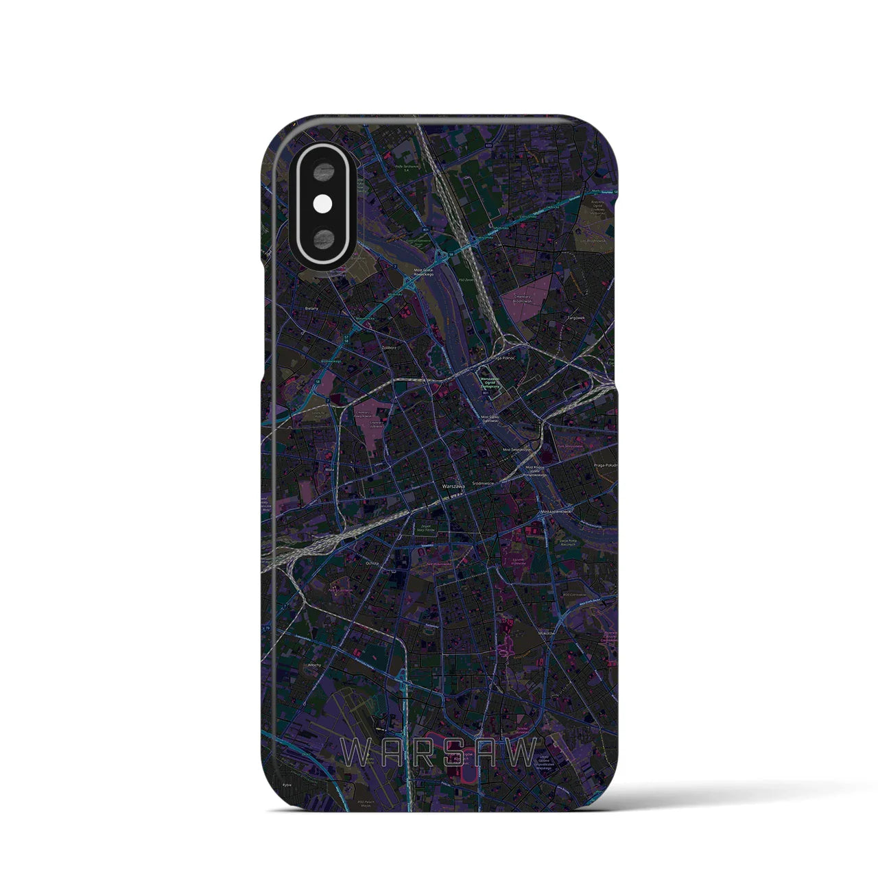 【ワルシャワ(ポーランド)】地図柄iPhoneケース(バックカバータイプ)