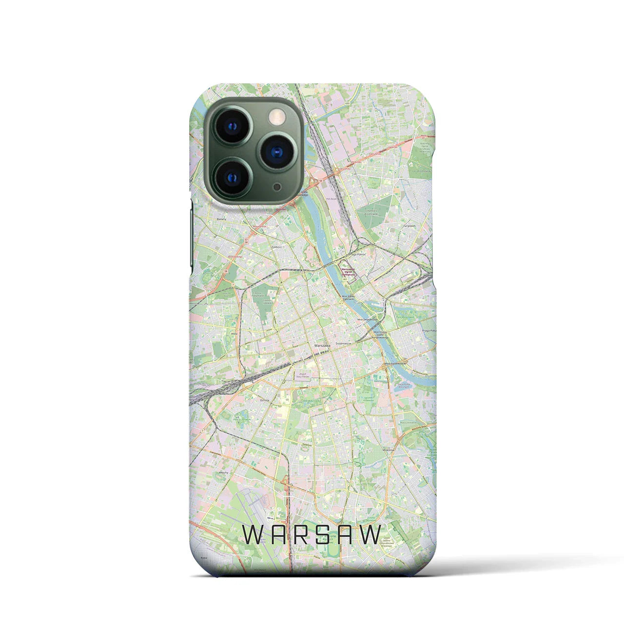 【ワルシャワ(ポーランド)】地図柄iPhoneケース(バックカバータイプ)
