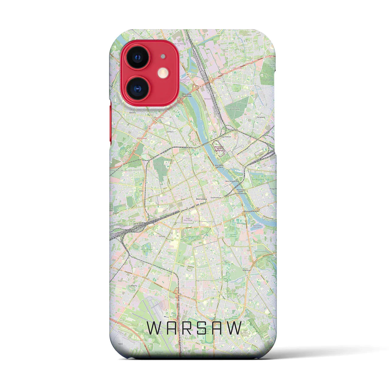 【ワルシャワ(ポーランド)】地図柄iPhoneケース(バックカバータイプ)