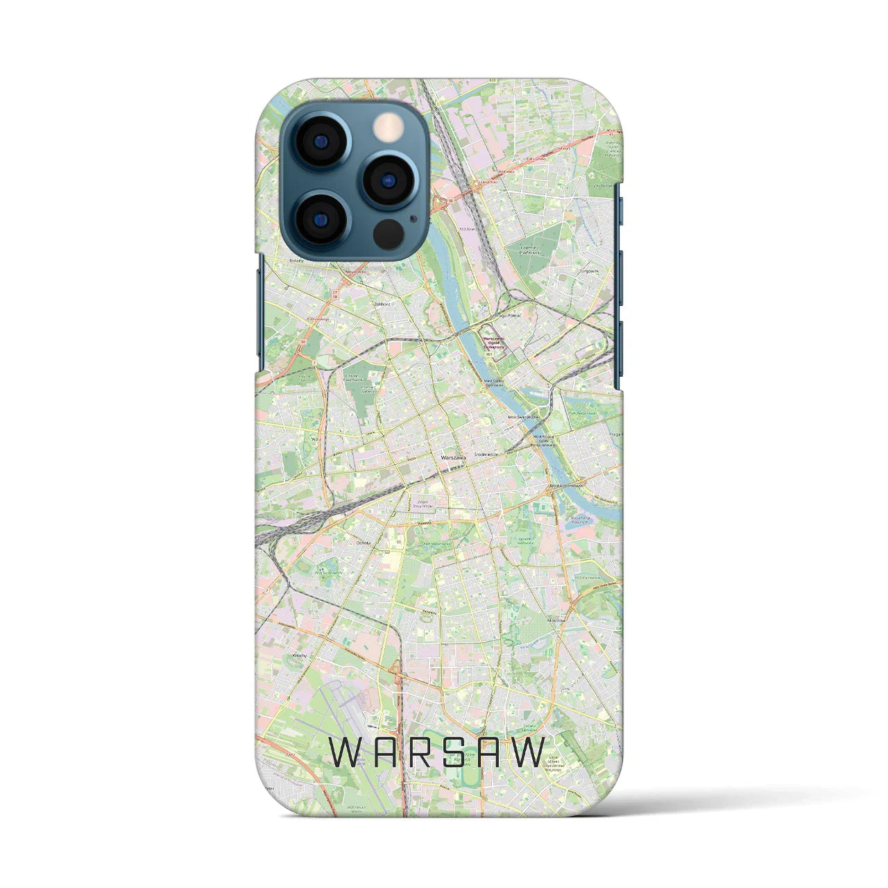【ワルシャワ(ポーランド)】地図柄iPhoneケース(バックカバータイプ)
