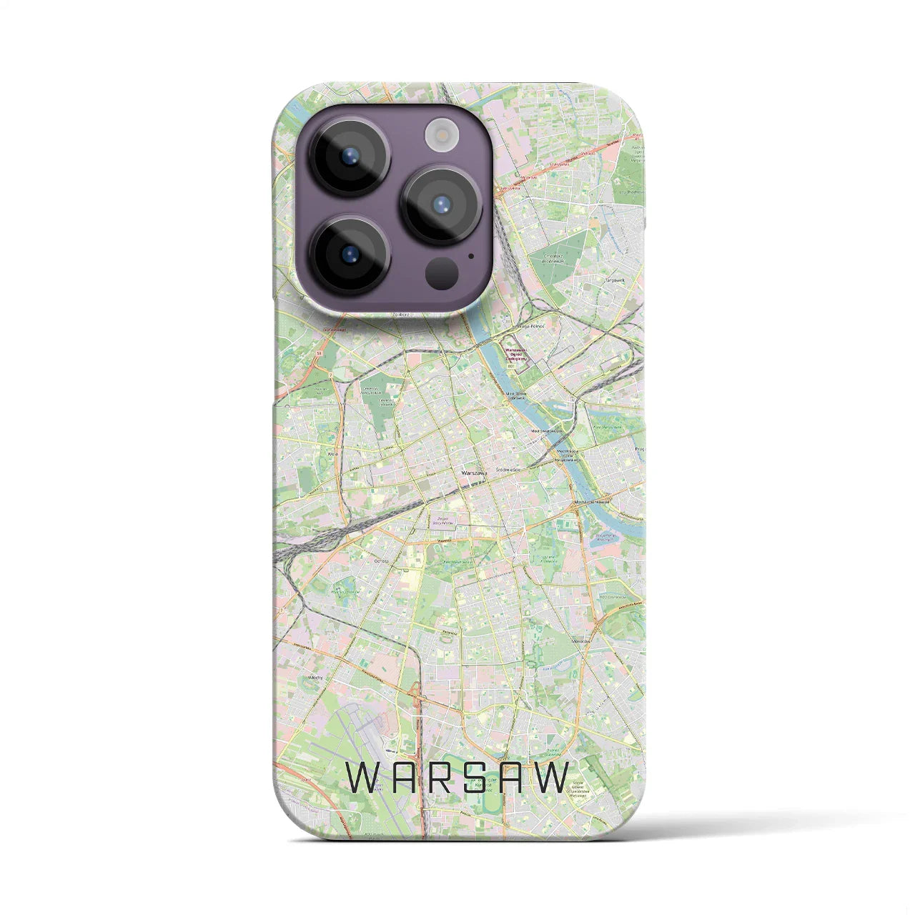 【ワルシャワ(ポーランド)】地図柄iPhoneケース(バックカバータイプ)