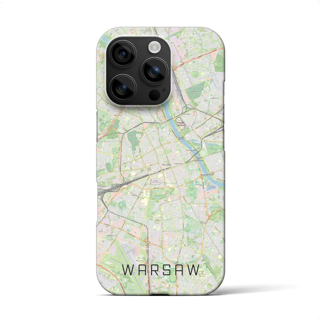 【ワルシャワ(ポーランド)】地図柄iPhoneケース(バックカバータイプ)