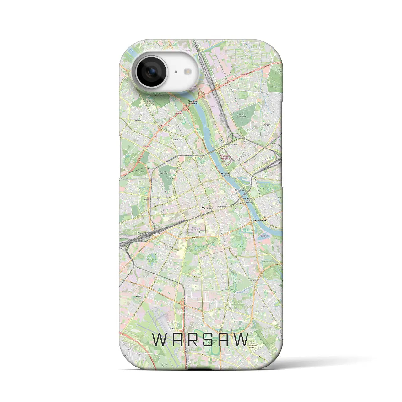 【ワルシャワ(ポーランド)】地図柄iPhoneケース(バックカバータイプ)