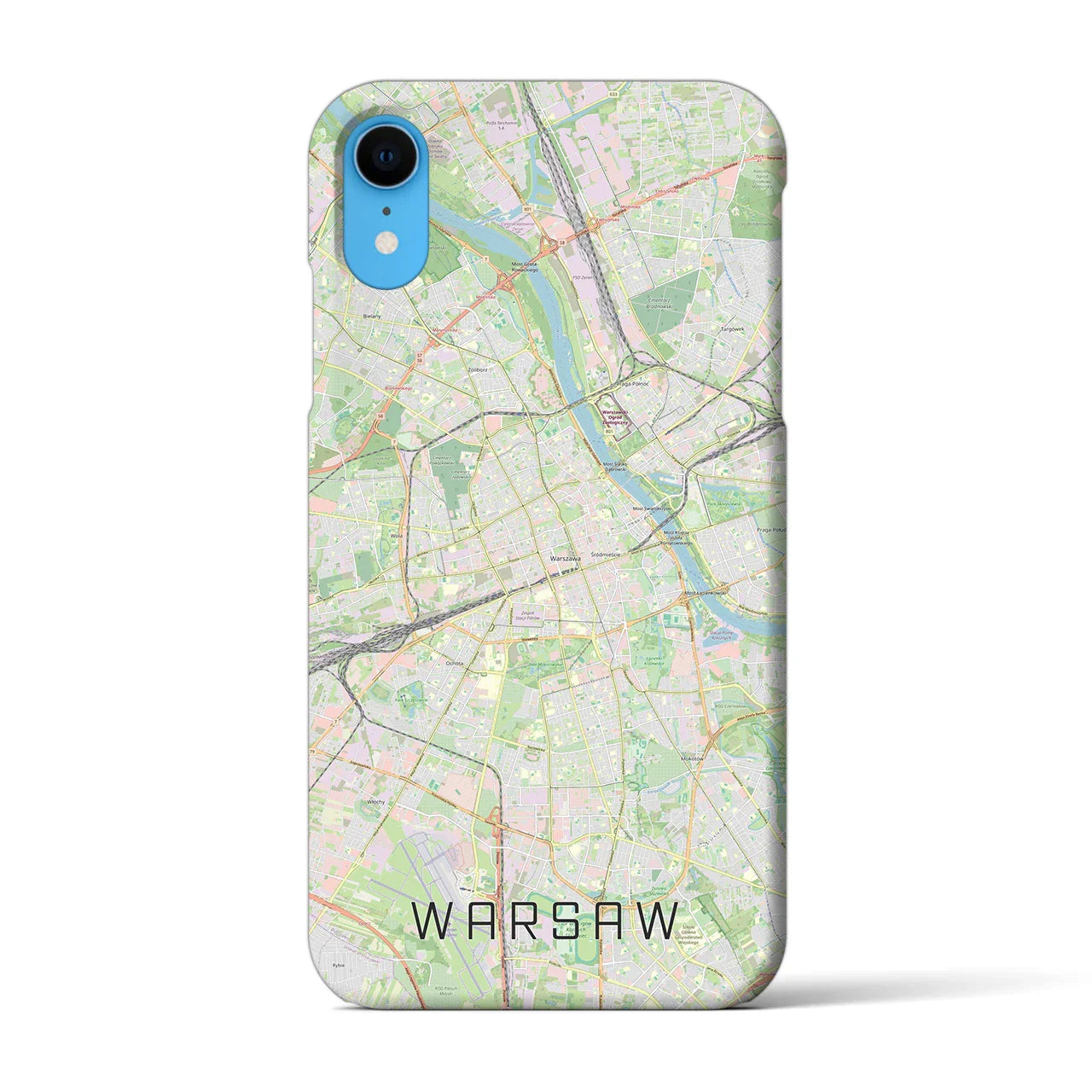 【ワルシャワ(ポーランド)】地図柄iPhoneケース(バックカバータイプ)