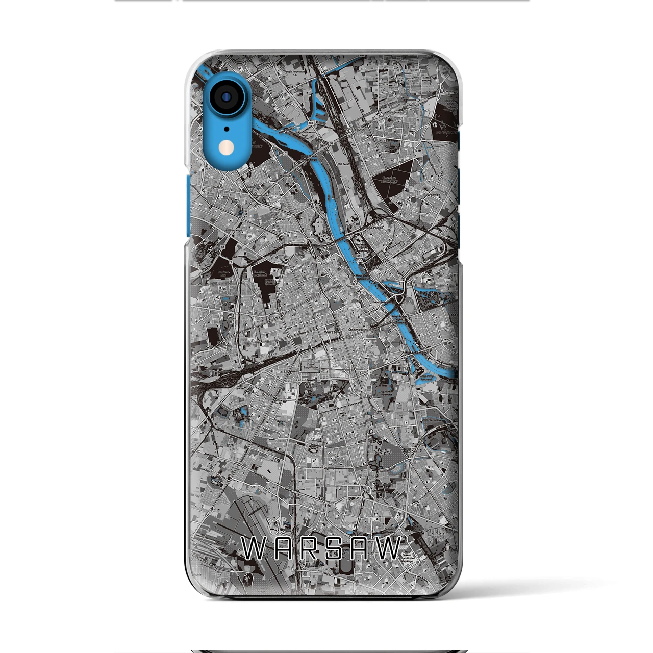【ワルシャワ(ポーランド)】地図柄iPhoneケース(クリアタイプ)