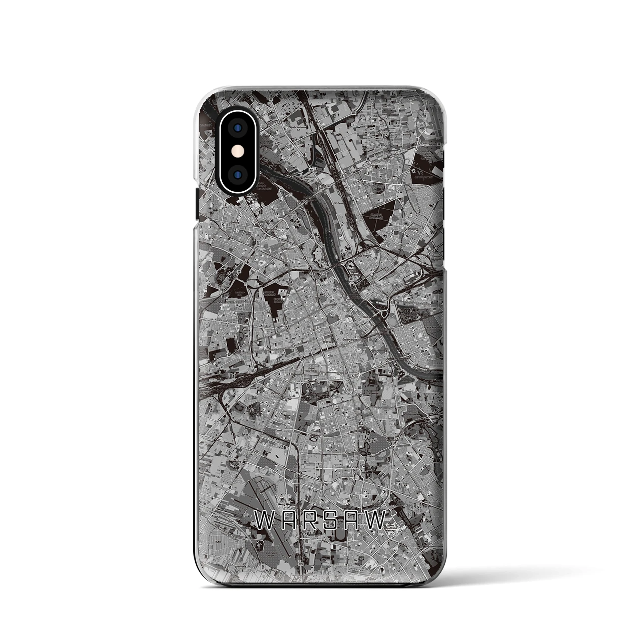 【ワルシャワ(ポーランド)】地図柄iPhoneケース(クリアタイプ)