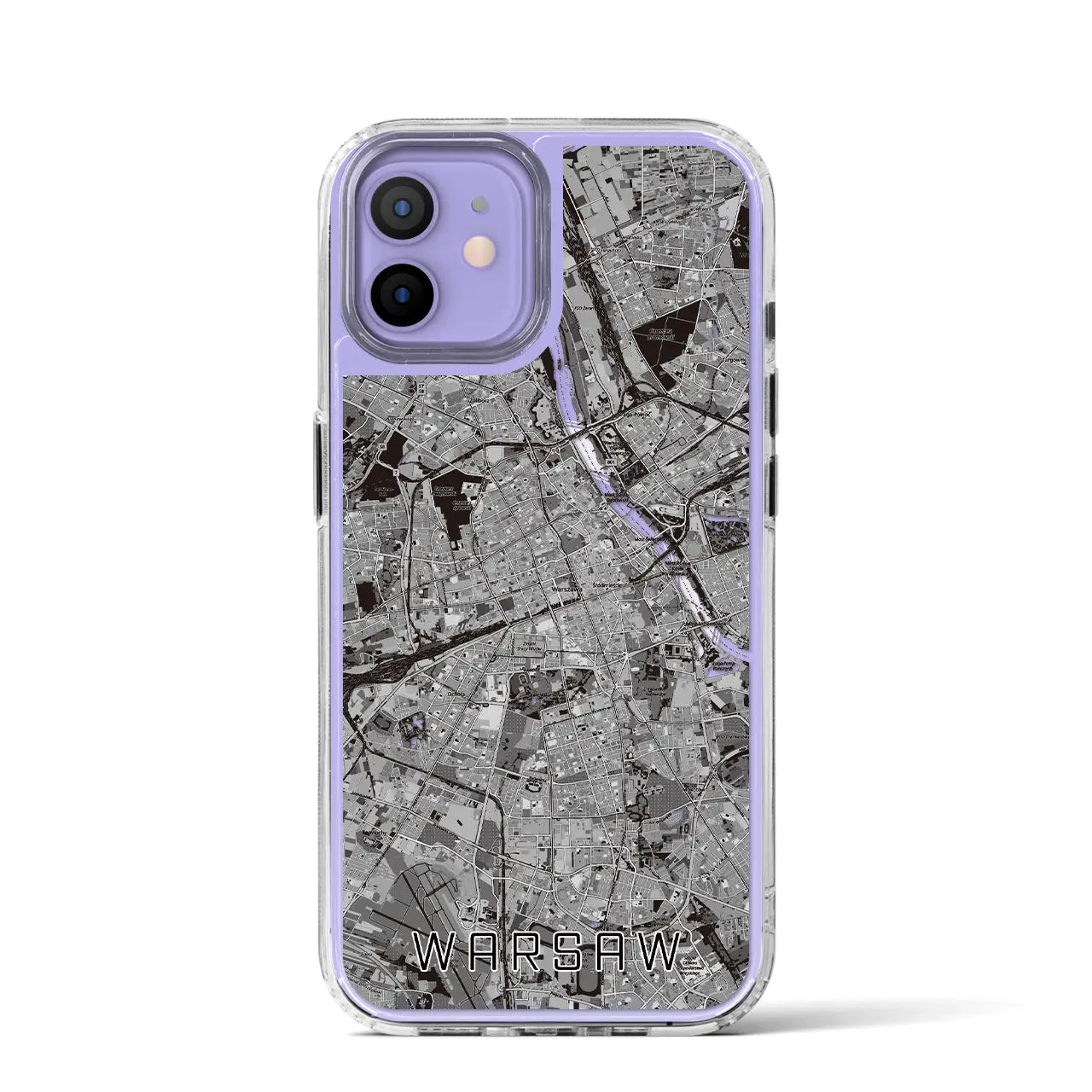 【ワルシャワ(ポーランド)】地図柄iPhoneケース(MagSafeタイプ)