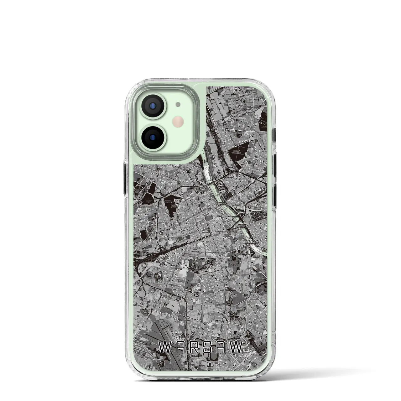 【ワルシャワ(ポーランド)】地図柄iPhoneケース(MagSafeタイプ)