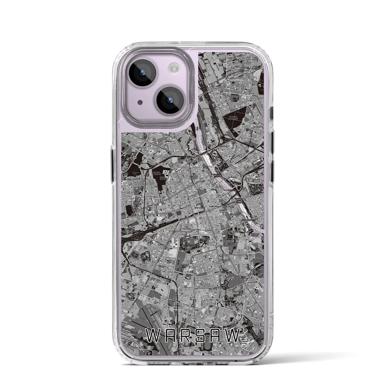 【ワルシャワ(ポーランド)】地図柄iPhoneケース(MagSafeタイプ)