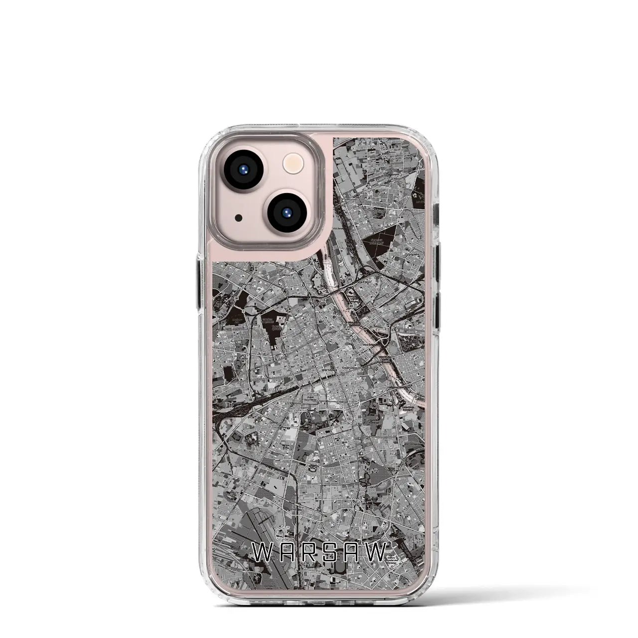 【ワルシャワ(ポーランド)】地図柄iPhoneケース(MagSafeタイプ)