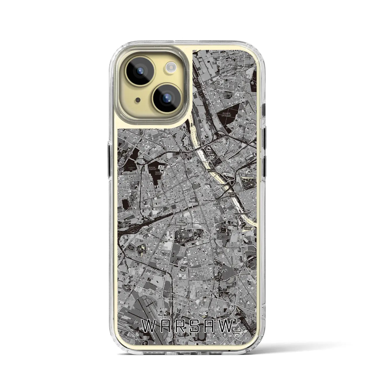 【ワルシャワ(ポーランド)】地図柄iPhoneケース(MagSafeタイプ)
