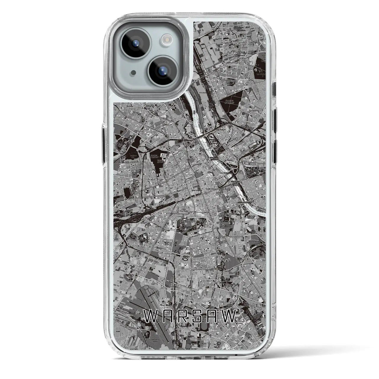 【ワルシャワ(ポーランド)】地図柄iPhoneケース(MagSafeタイプ)
