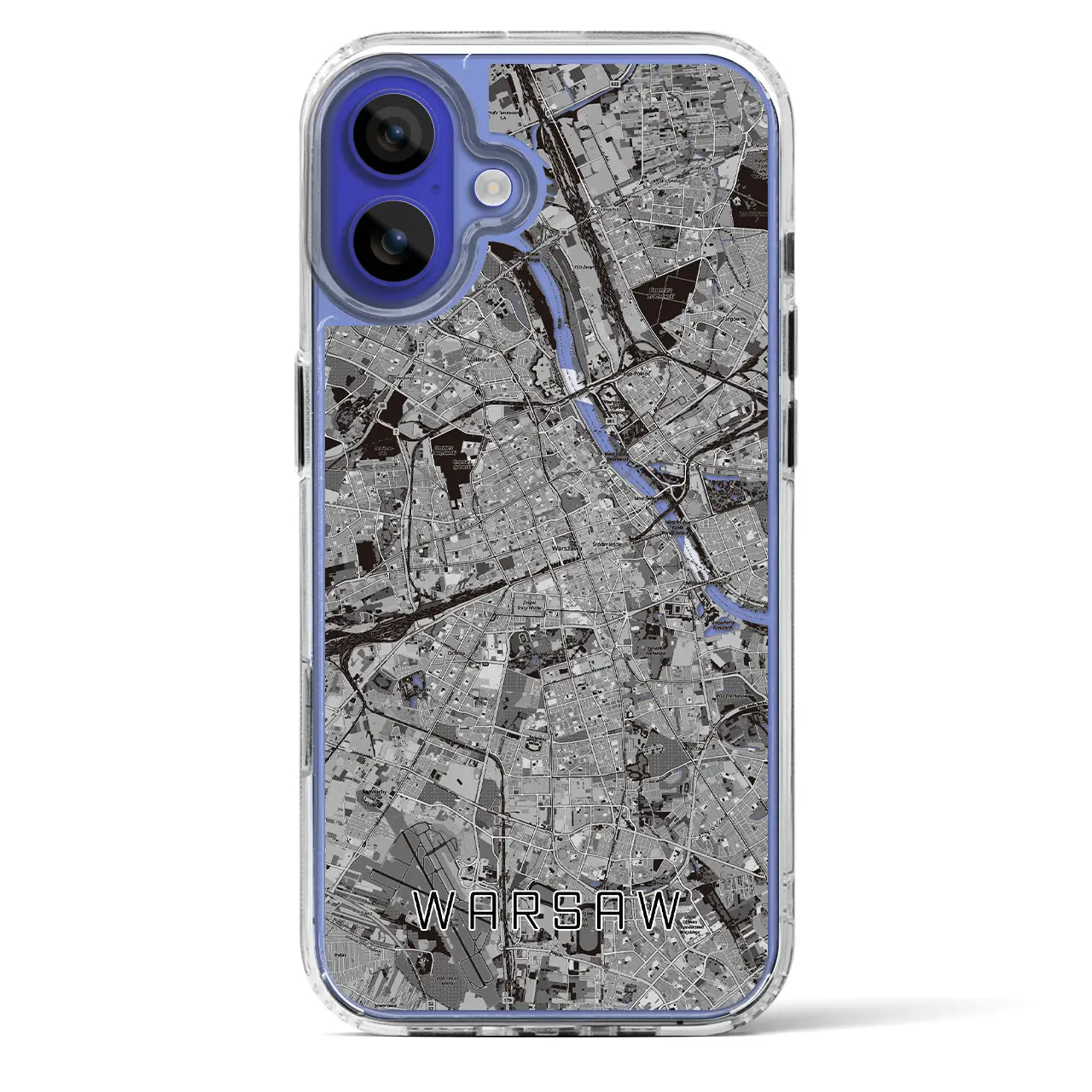 【ワルシャワ(ポーランド)】地図柄iPhoneケース(MagSafeタイプ)