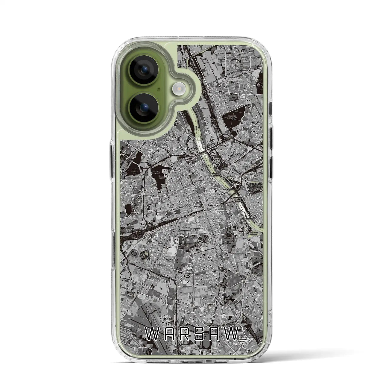 【ワルシャワ(ポーランド)】地図柄iPhoneケース(MagSafeタイプ)