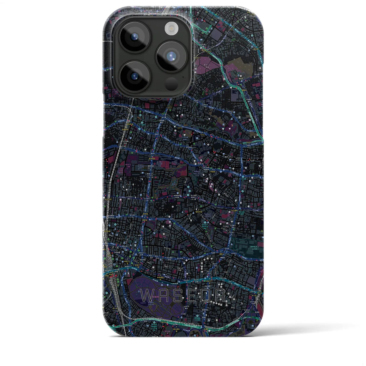 【早稲田2(東京都)】地図柄iPhoneケース(バックカバータイプ)