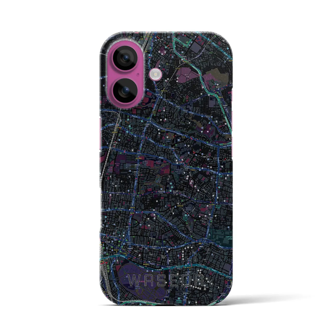 【早稲田2(東京都)】地図柄iPhoneケース(バックカバータイプ)