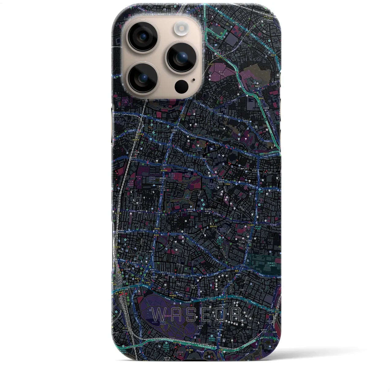 【早稲田2(東京都)】地図柄iPhoneケース(バックカバータイプ)