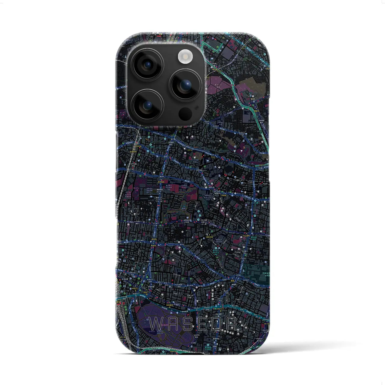 【早稲田2(東京都)】地図柄iPhoneケース(バックカバータイプ)