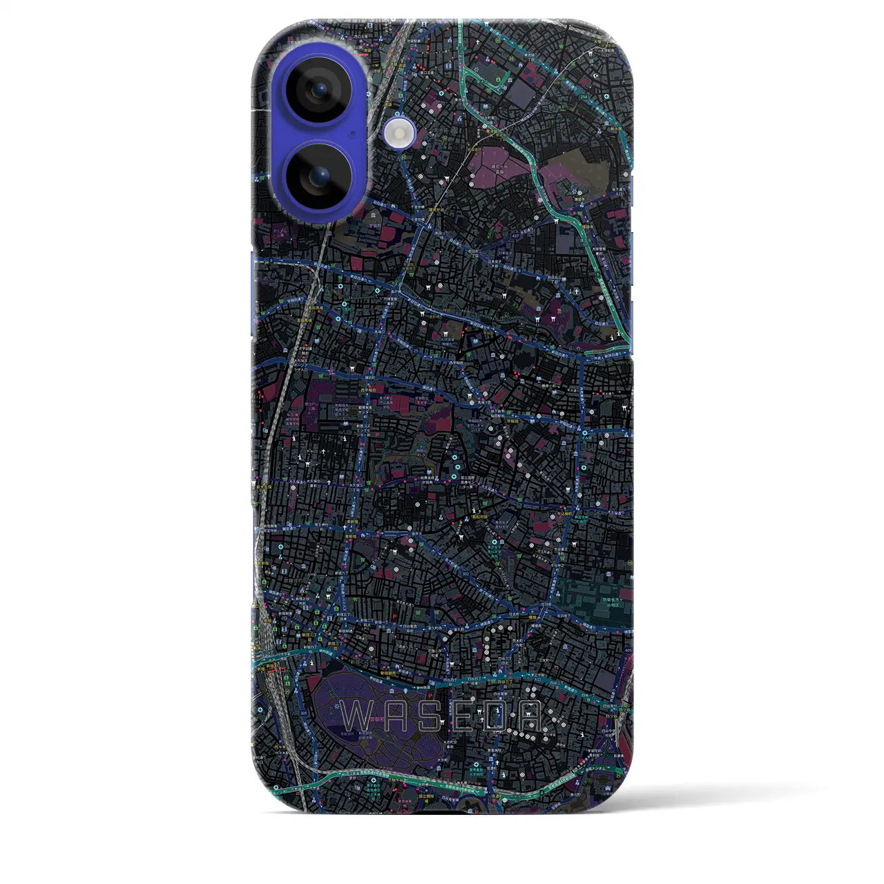 【早稲田2(東京都)】地図柄iPhoneケース(バックカバータイプ)