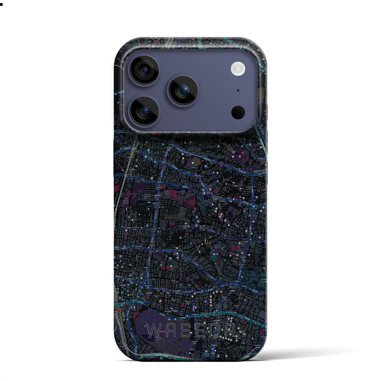 【早稲田2(東京都)】地図柄iPhoneケース(バックカバータイプ)