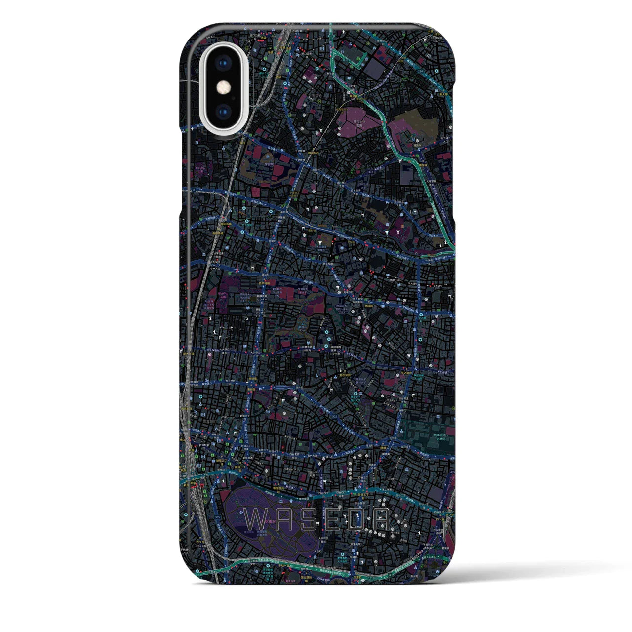 【早稲田2(東京都)】地図柄iPhoneケース(バックカバータイプ)