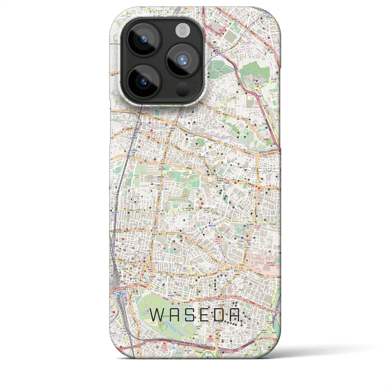 【早稲田2(東京都)】地図柄iPhoneケース(バックカバータイプ)