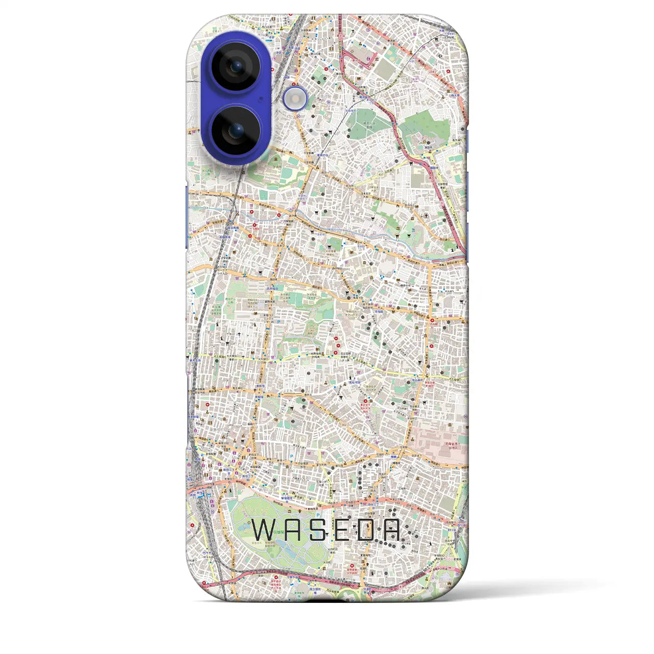【早稲田2(東京都)】地図柄iPhoneケース(バックカバータイプ)