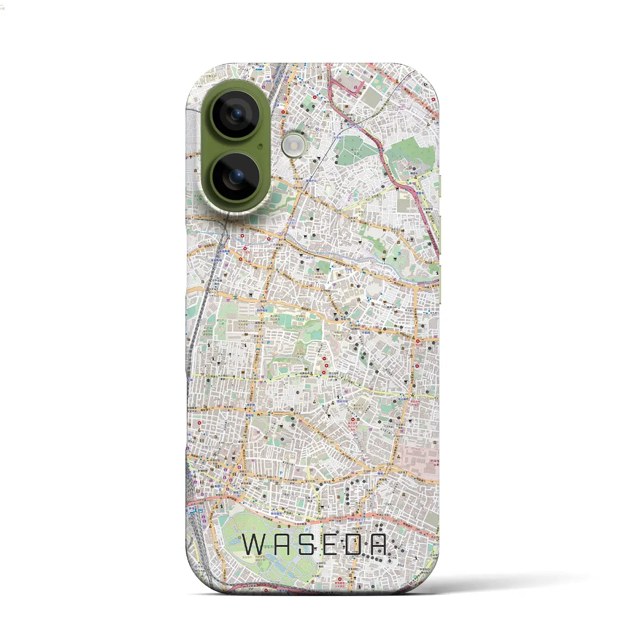 【早稲田2(東京都)】地図柄iPhoneケース(バックカバータイプ)