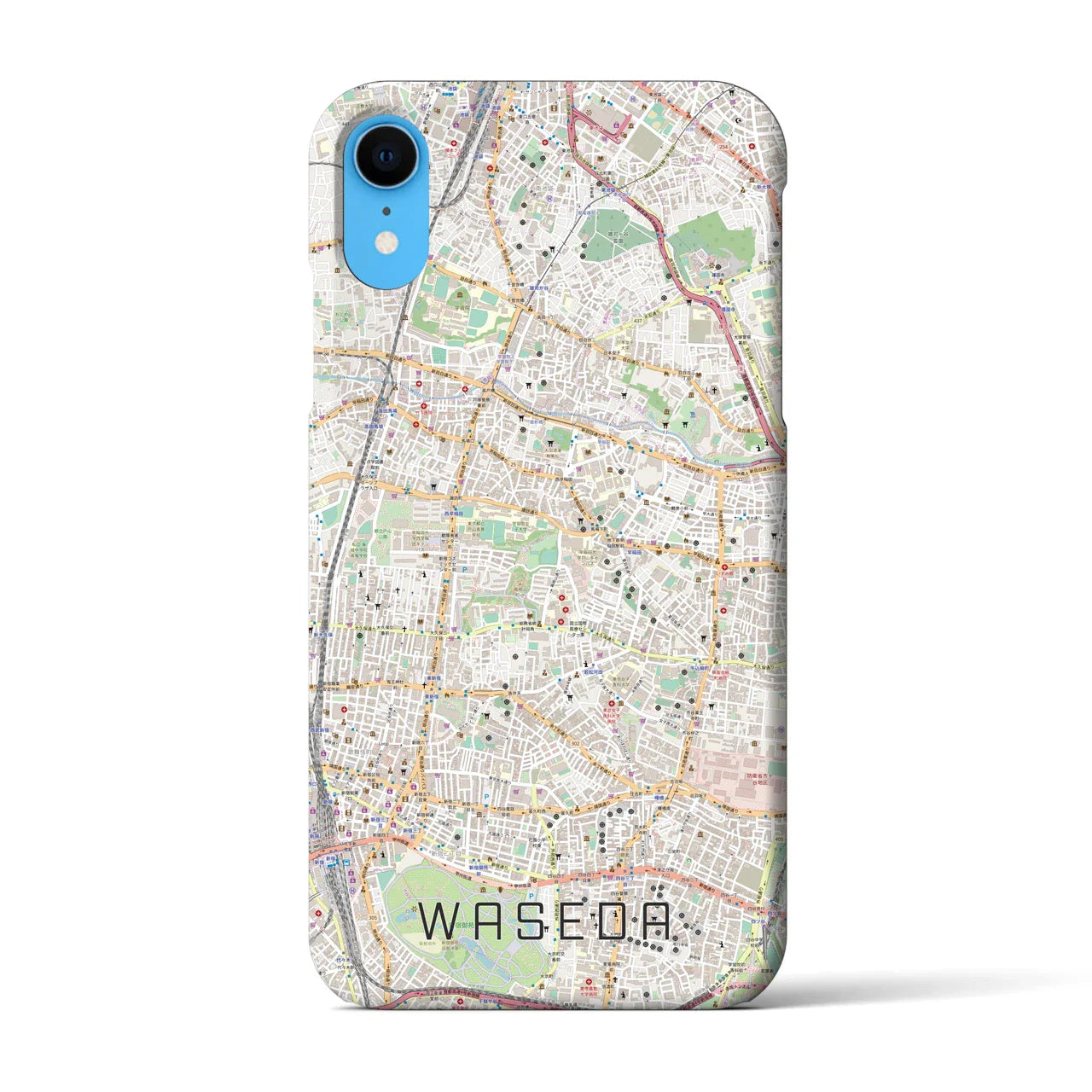 【早稲田2(東京都)】地図柄iPhoneケース(バックカバータイプ)