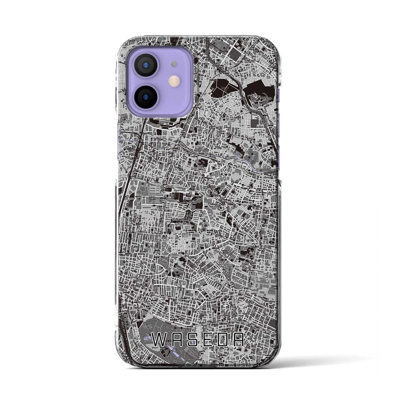 【早稲田2(東京都)】地図柄iPhoneケース(クリアタイプ)