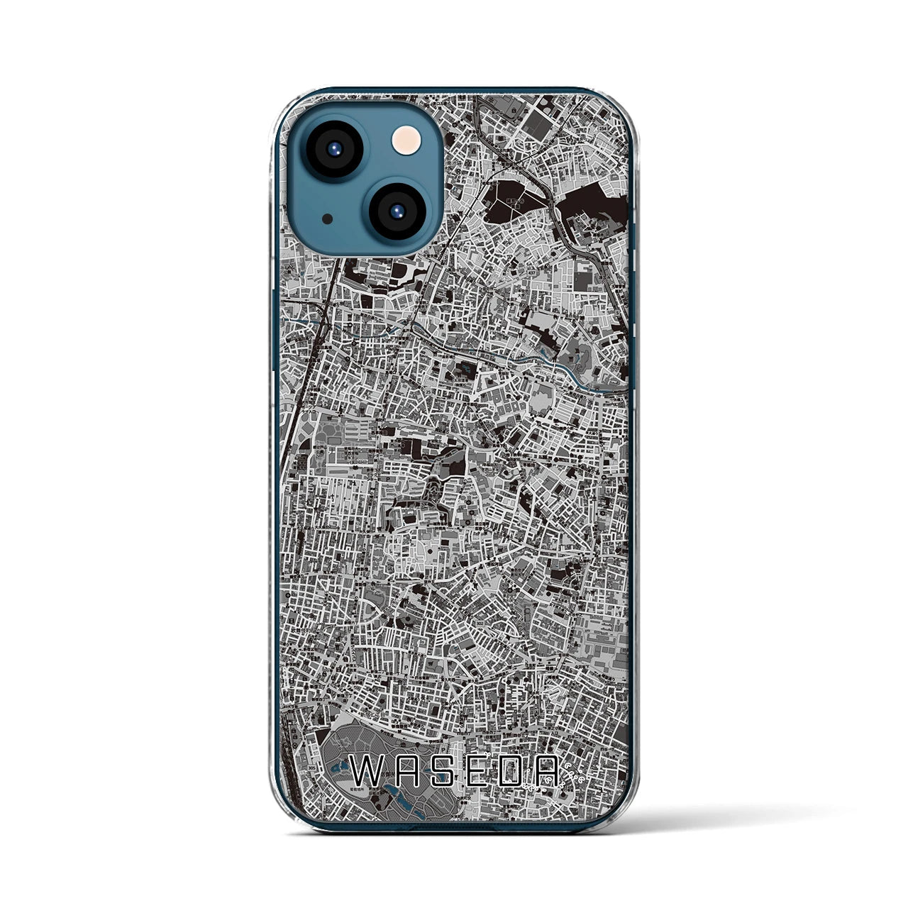 【早稲田2(東京都)】地図柄iPhoneケース(クリアタイプ)