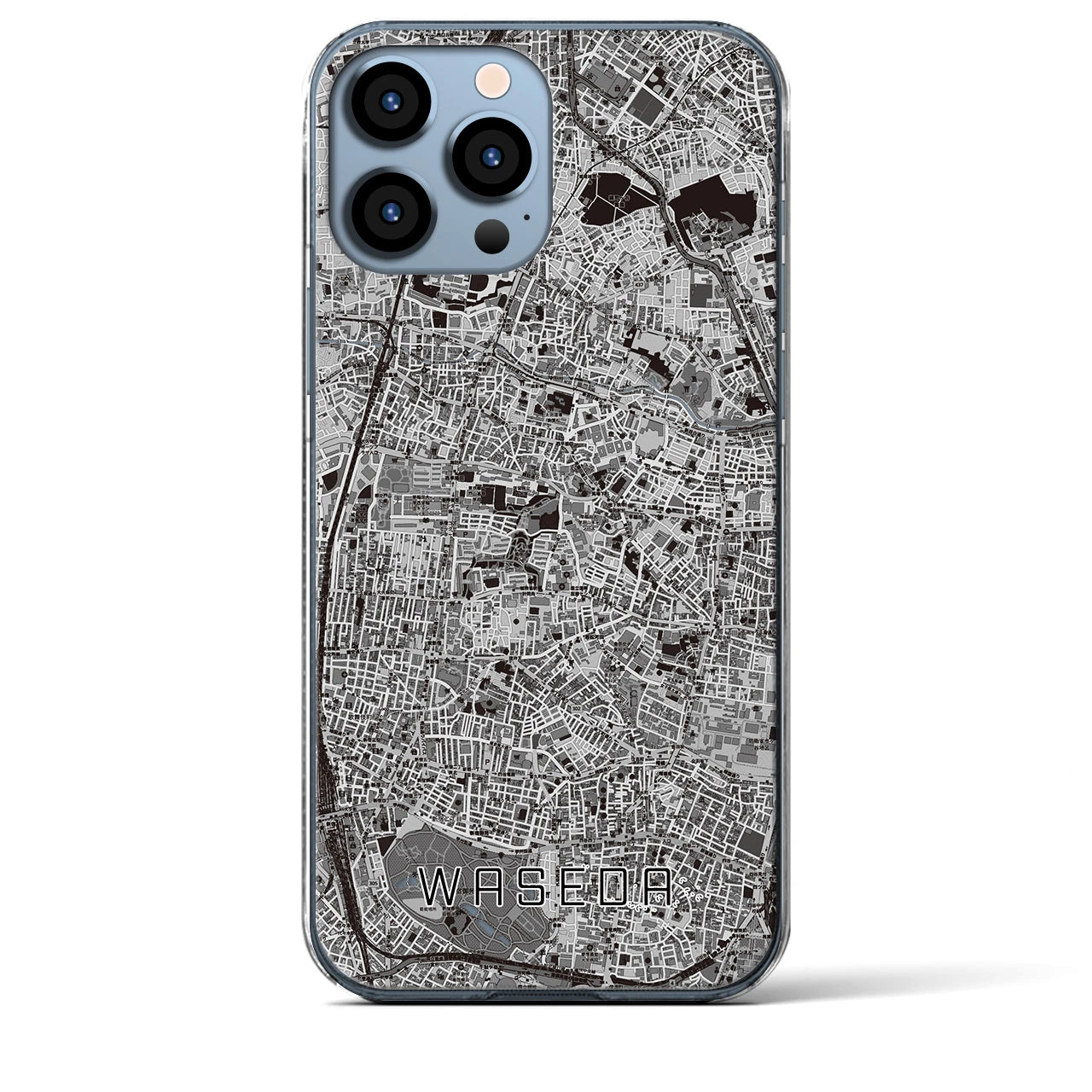 【早稲田2(東京都)】地図柄iPhoneケース(クリアタイプ)