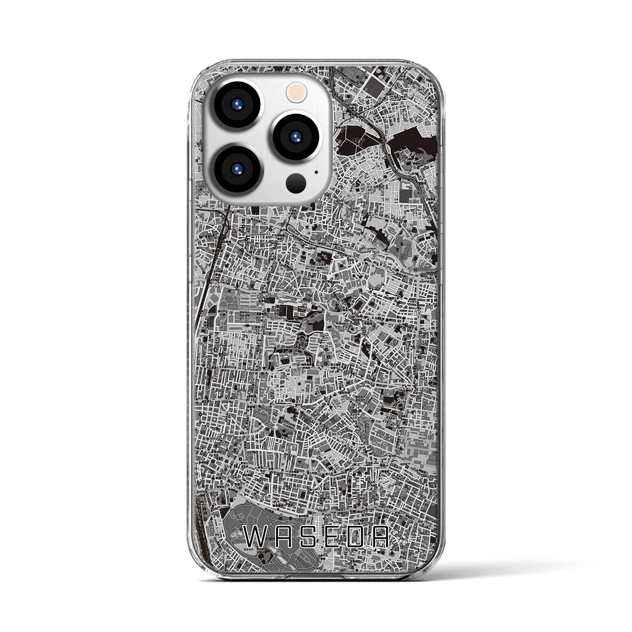 【早稲田2(東京都)】地図柄iPhoneケース(クリアタイプ)